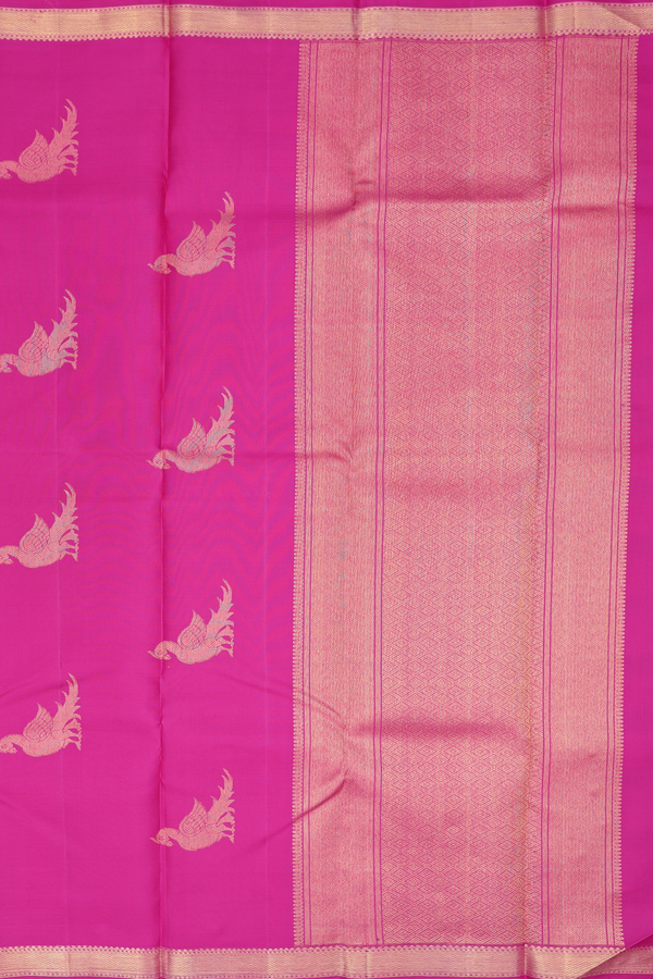 Kanchipuram Silk Saree In Multicolor With Checks Design