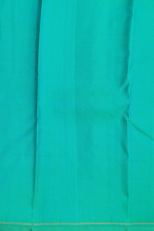 Kanchipuram Silk Saree In Blue With Checks Design
