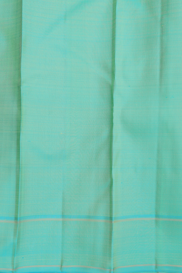 Kanchipuram Silk Saree In Light Yellow With Checks Design