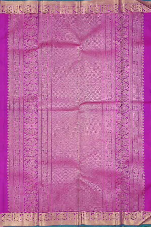 Kanchipuram Silk Saree In Purple With Jacquard Design