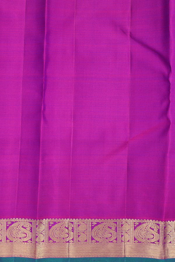 Kanchipuram Silk Saree In Purple With Jacquard Design