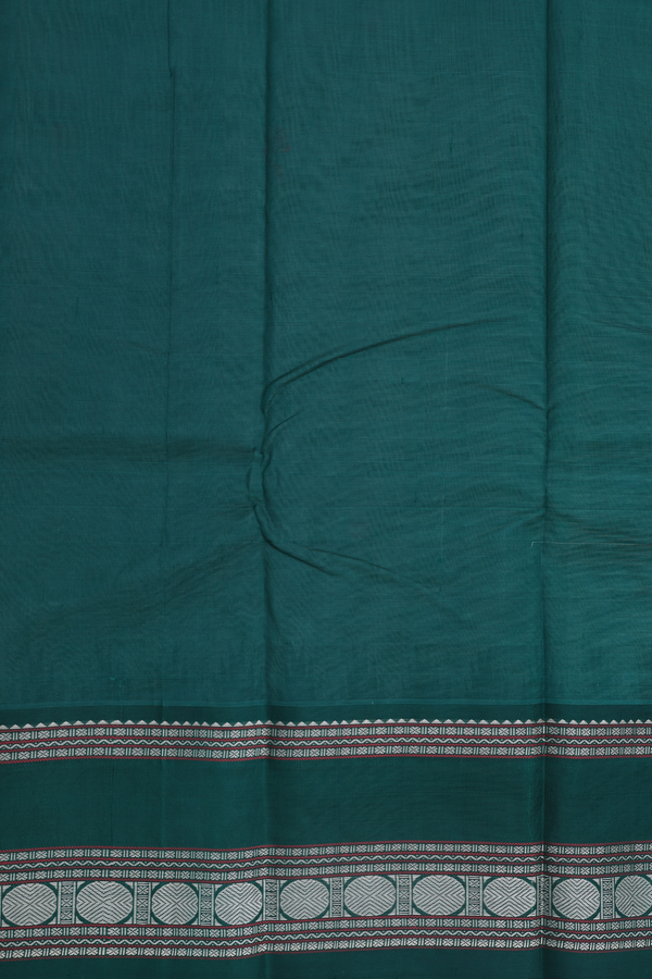 Kanchi Cotton Saree In Dusty Green With Threadwork Buttas