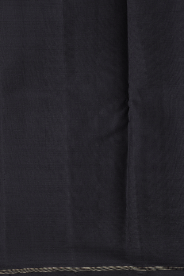 Kanchipuram Silk Saree In Black And White With Checks Design