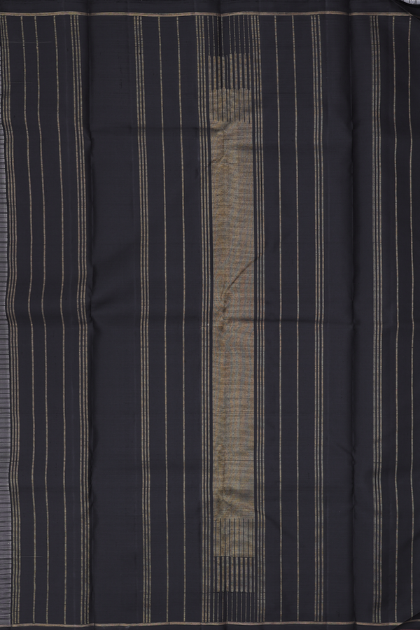 Kanchipuram Silk Saree In Off White With Checks Design