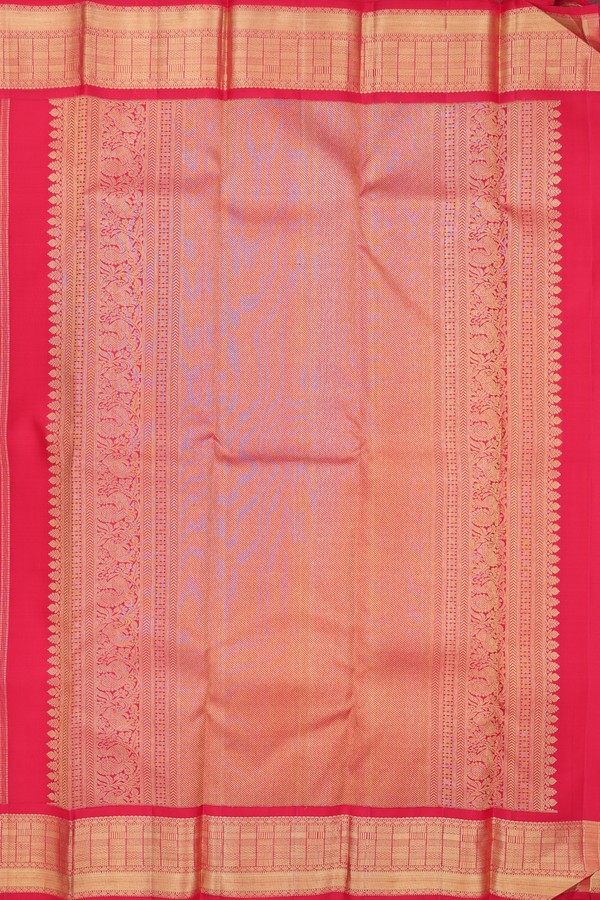 Kanchipuram Silk Saree In Red With Allover Design