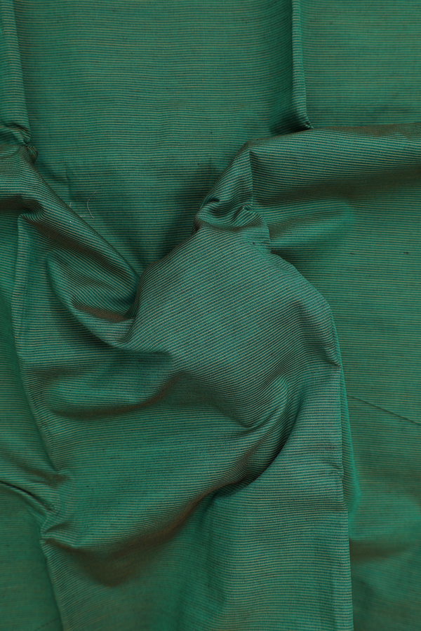 Dharwad Cotton Saree In Green With Stripes Design