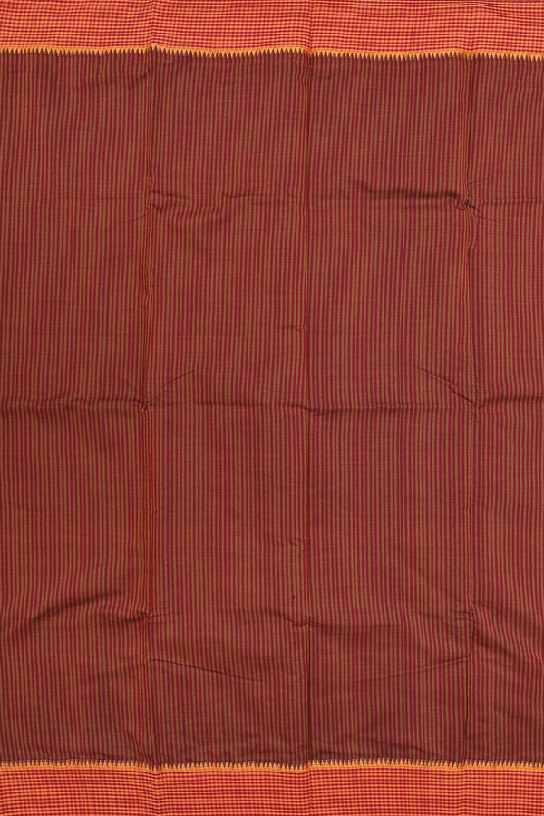 Dharwad Cotton Saree In Royal Blue With Checks Border