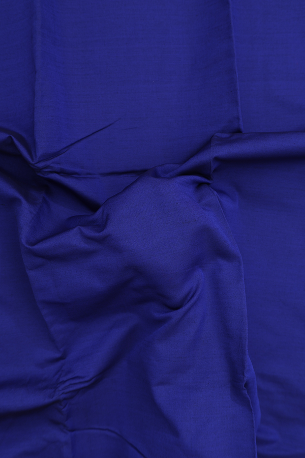 Dharwad Cotton Saree In Royal Blue With Checks Border