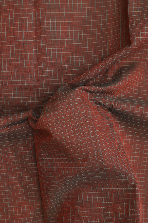 Narayanpet Cotton Saree In Manthulir With Checks Design