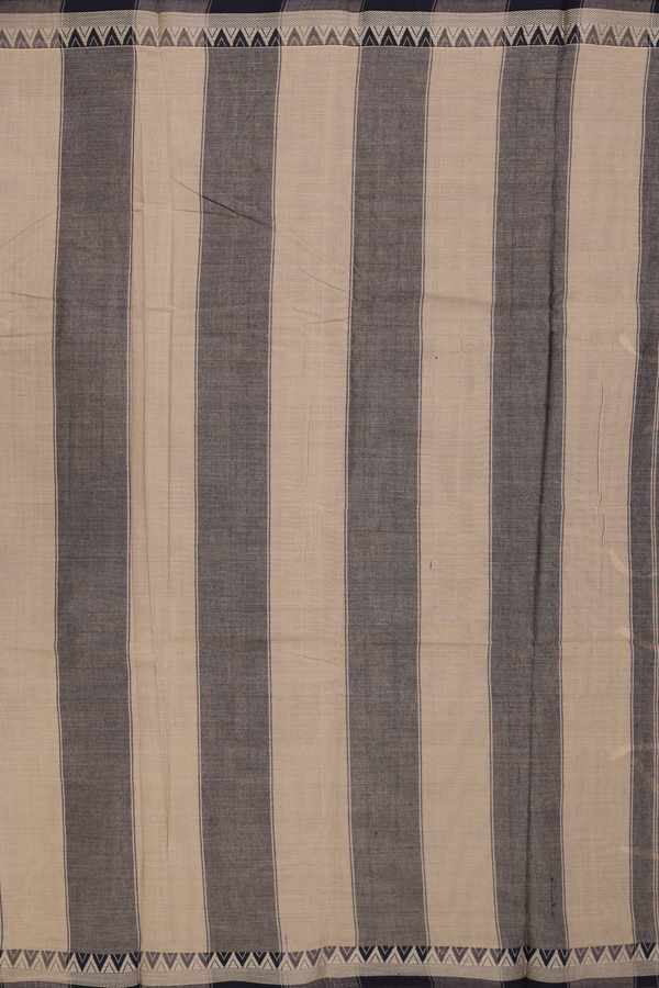 Narayanpet Cotton Saree In Cedar Brown With Contrast Border