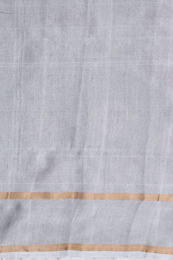Kora Silk Cotton Saree In Teal Green With Ikat Design