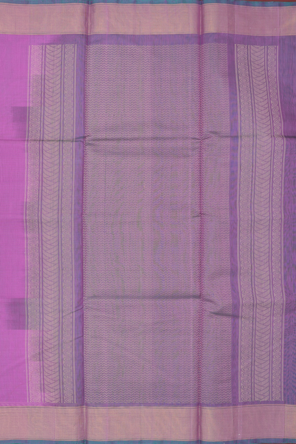 Kora Silk Cotton Saree In Orchid With Zari Motifs