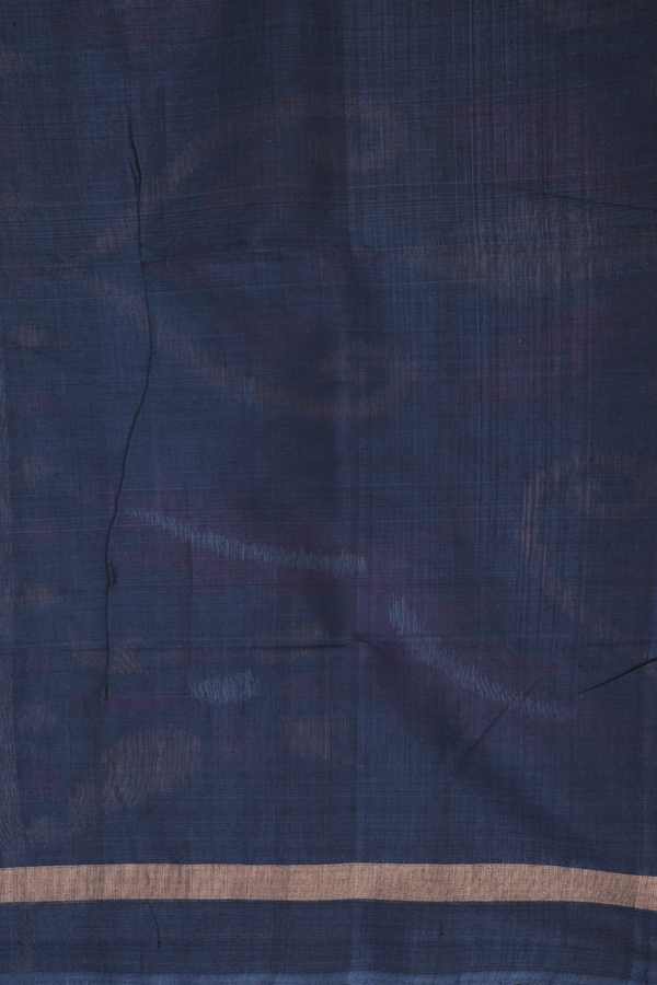 Kora Silk Cotton Saree In White And Grey With Ogee Design