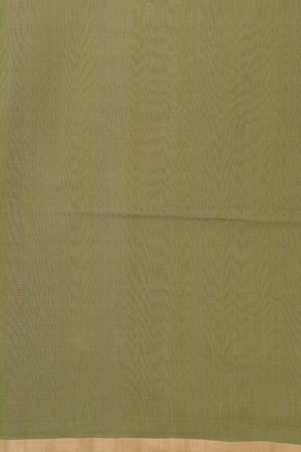 Kora Silk Cotton Saree In Rose Brown With Peacock Buttas