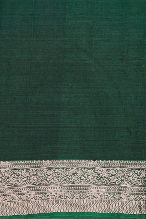 Kora Silk Cotton Saree In Purple With Zari Buttas