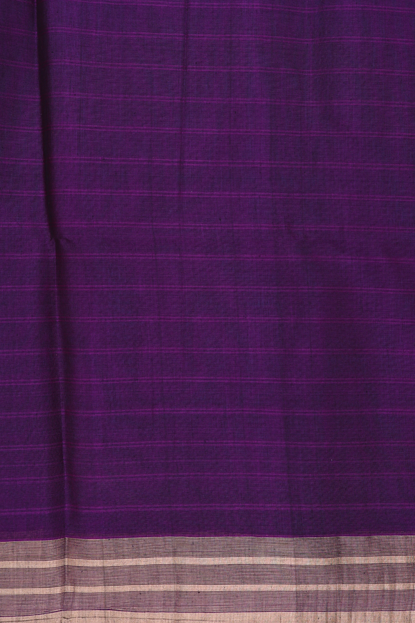 Kora Silk Cotton Saree In Green With Zari Buttis