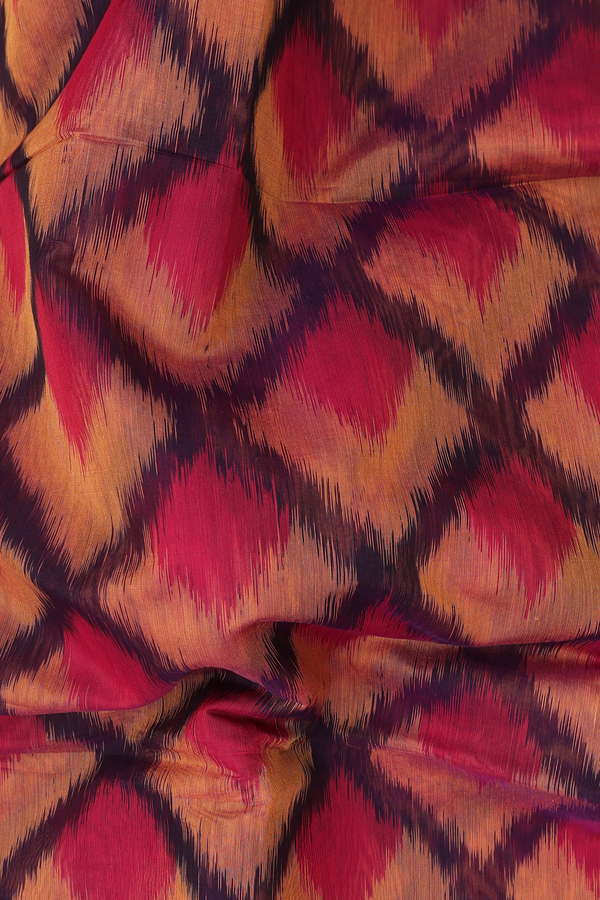 Kora Silk Cotton Saree In Deep Purple With Allover Design