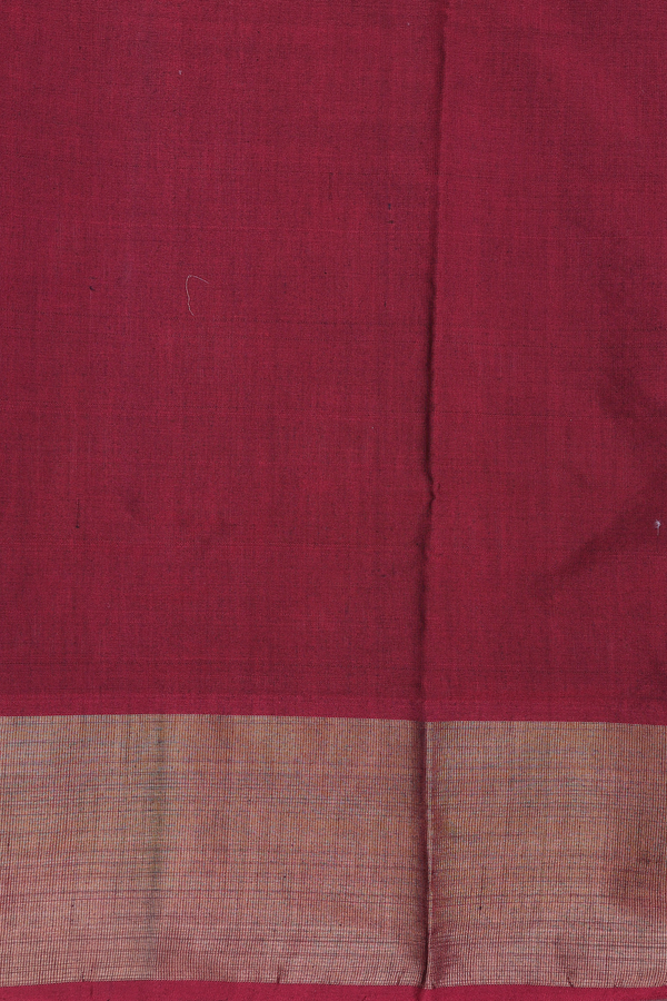 Kora Silk Cotton Saree In Emerald Green With Diamond Design