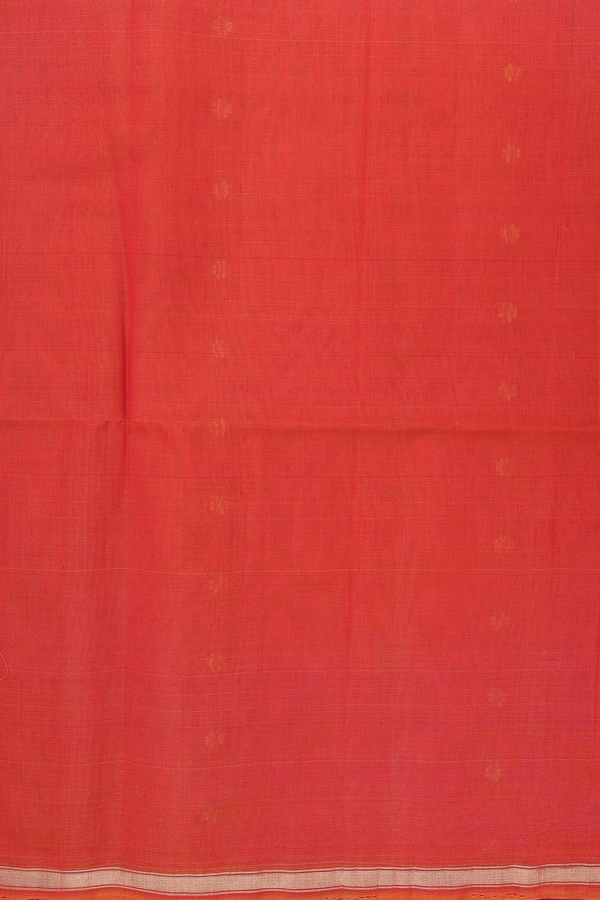 Kora Silk Cotton Saree In Rani Pink With Allover Design