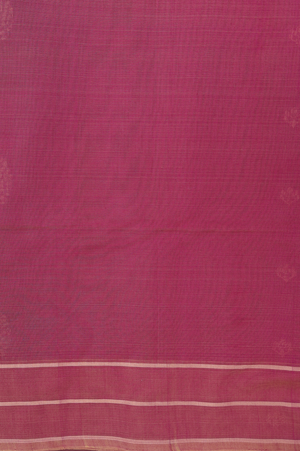 Kora Silk Cotton Saree In Purple Rose With Thilagam Design