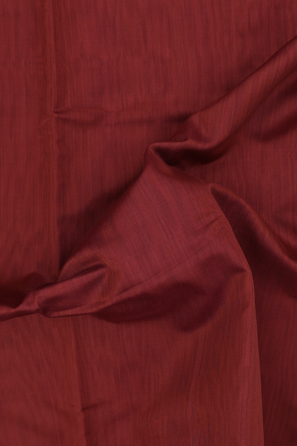 Kora Cotton Saree In Brown With Zari Border