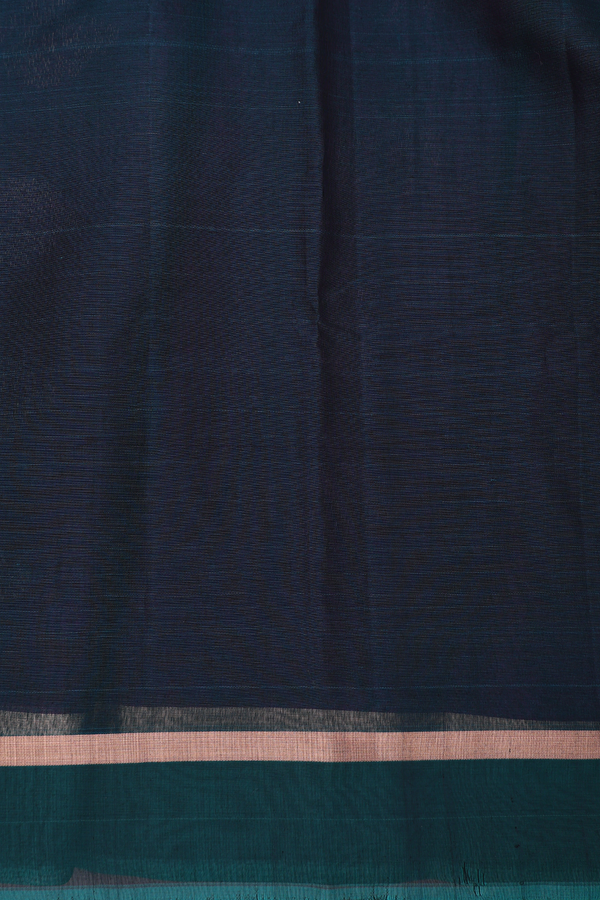 Kora Silk Cotton Saree In Plum Purple With Floral Buttas
