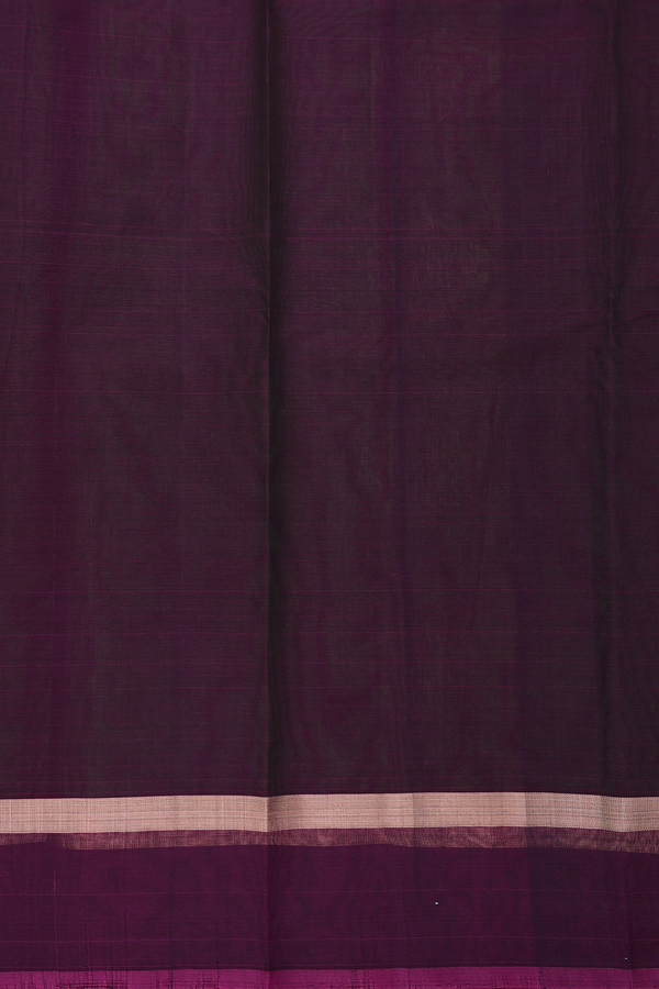 Kora Silk Cotton Saree In Forest Green With Floral Buttas