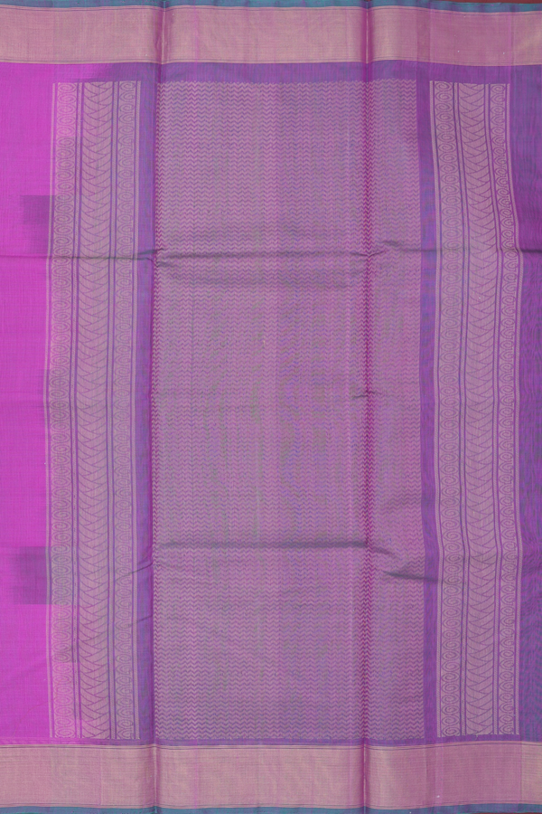 Kora Silk Cotton Saree In Orchid With Zari Motifs