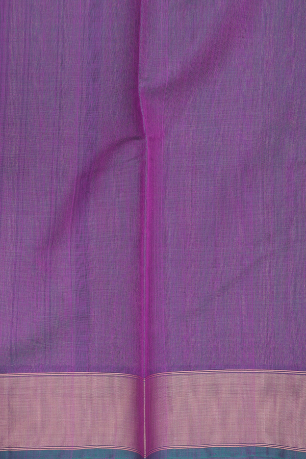 Kora Silk Cotton Saree In Orchid With Zari Motifs