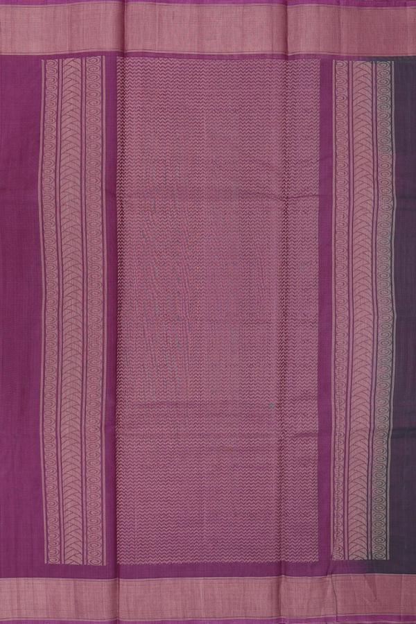 Kora Silk Cotton Saree In Dual Tone With Zari Motifs
