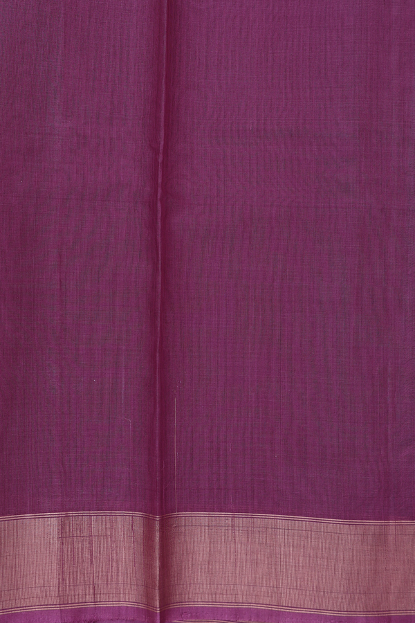 Kora Silk Cotton Saree In Dual Tone With Zari Motifs