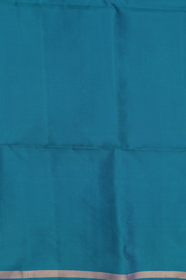 Soft Silk Saree In Cerulean Blue With Allover Design