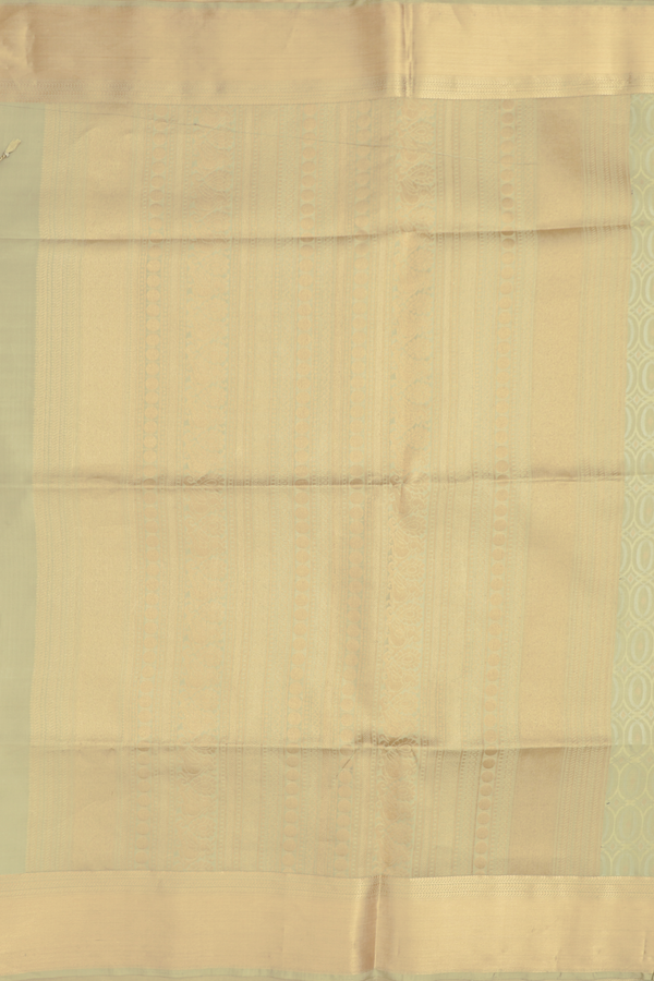 Soft Silk Saree In Cardamom Green With Allover Design