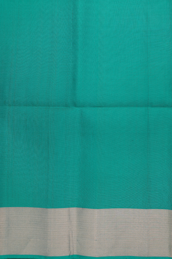 Soft Silk Saree In Charcoal Grey With Floral Motifs