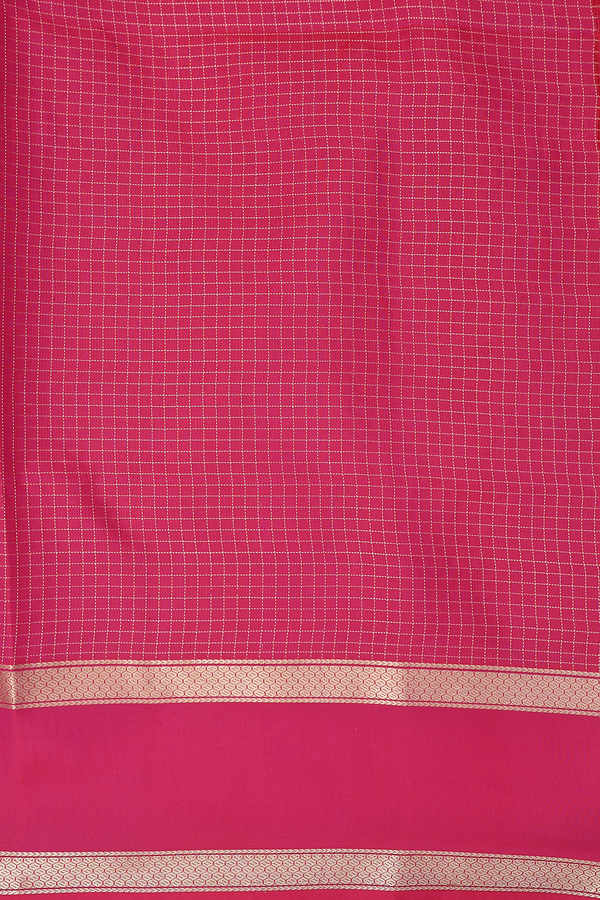 Soft Silk Saree In Tiffany Blue With Checks Design