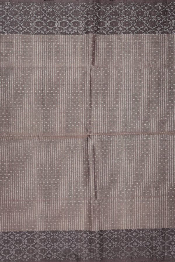 Soft Silk Saree In Cardamom Green With Stripes Design