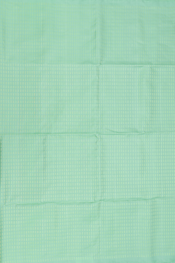 Soft Silk Saree In Mint Green With Brocade Design