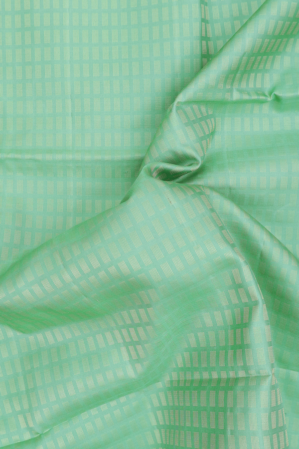 Soft Silk Saree In Mint Green With Brocade Design