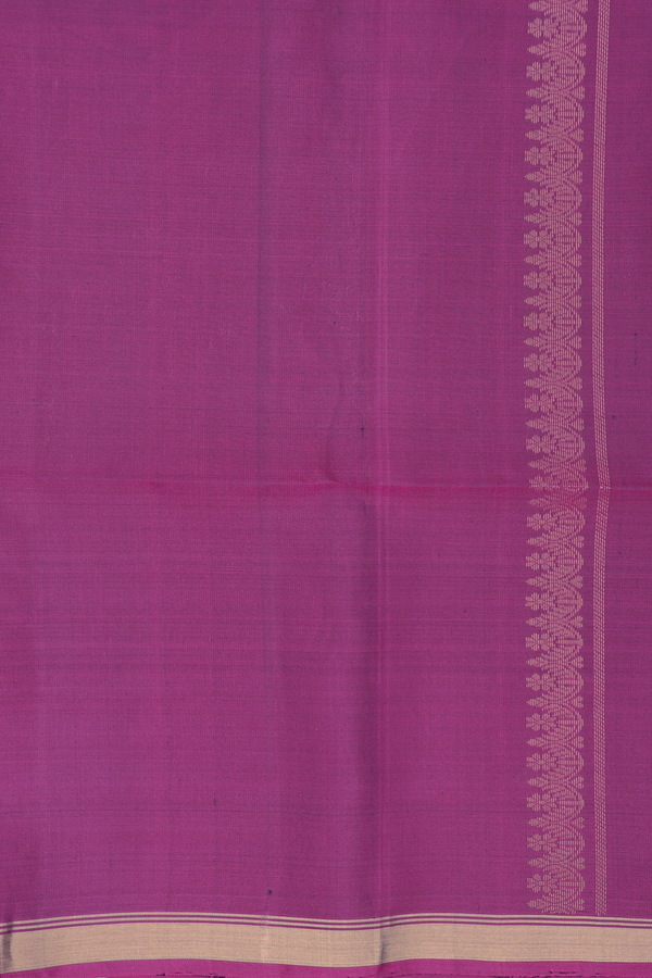 Soft Silk Saree In Midnight Blue With Leaf Buttas