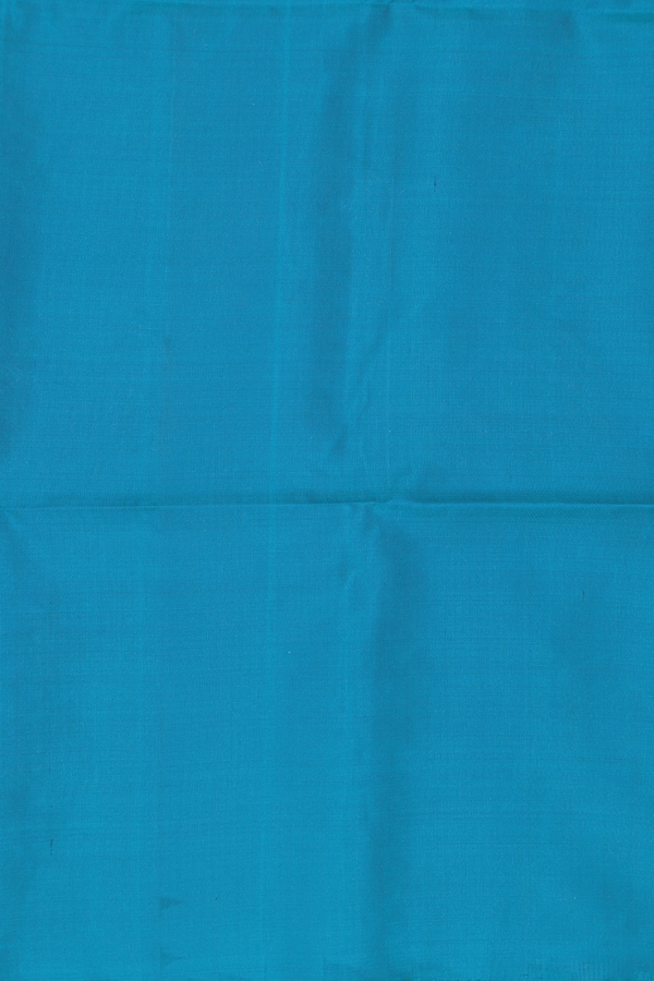 Soft Silk Saree In Teal Blue With Brocade Design