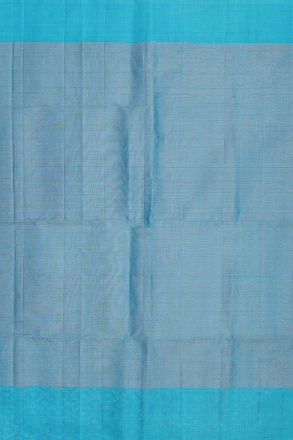 Soft Silk Saree In Tissue Blue With Zari Border