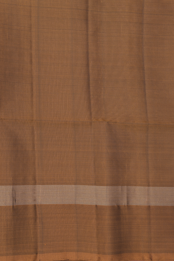 Soft Silk Saree In Forest Green With Zari Buttas
