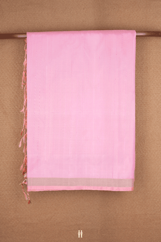 Self Stripes Design Pastel Pink Soft Silk Saree