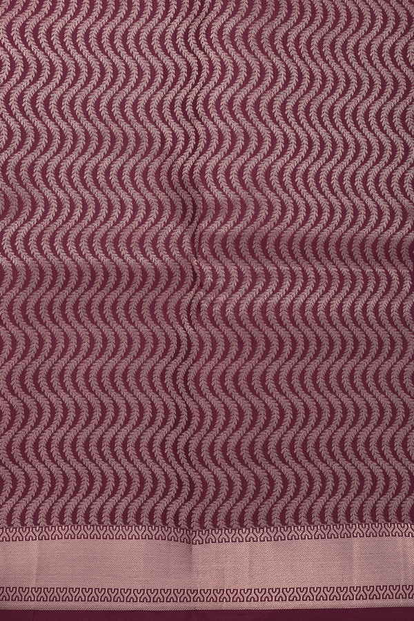 Kanchipuram Silk Saree In Berry Purple With Zari Border