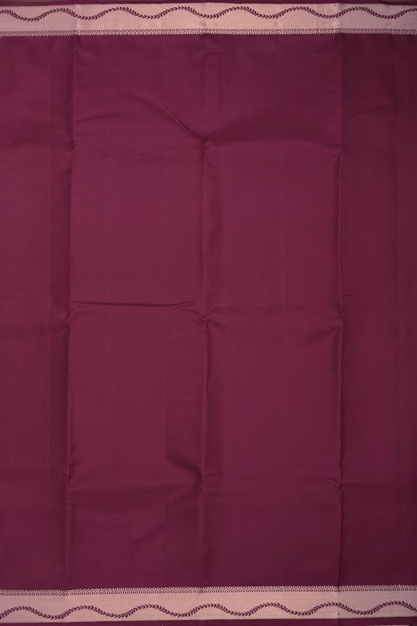 Kanchipuram Silk Saree In Berry Purple With Zari Border