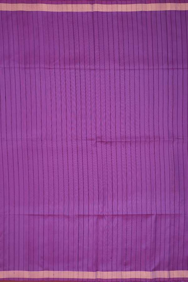 Soft Silk Saree In Purple With Stripes Design