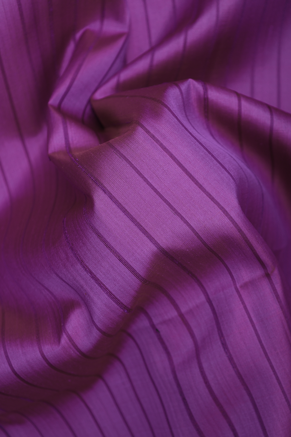Soft Silk Saree In Purple With Stripes Design