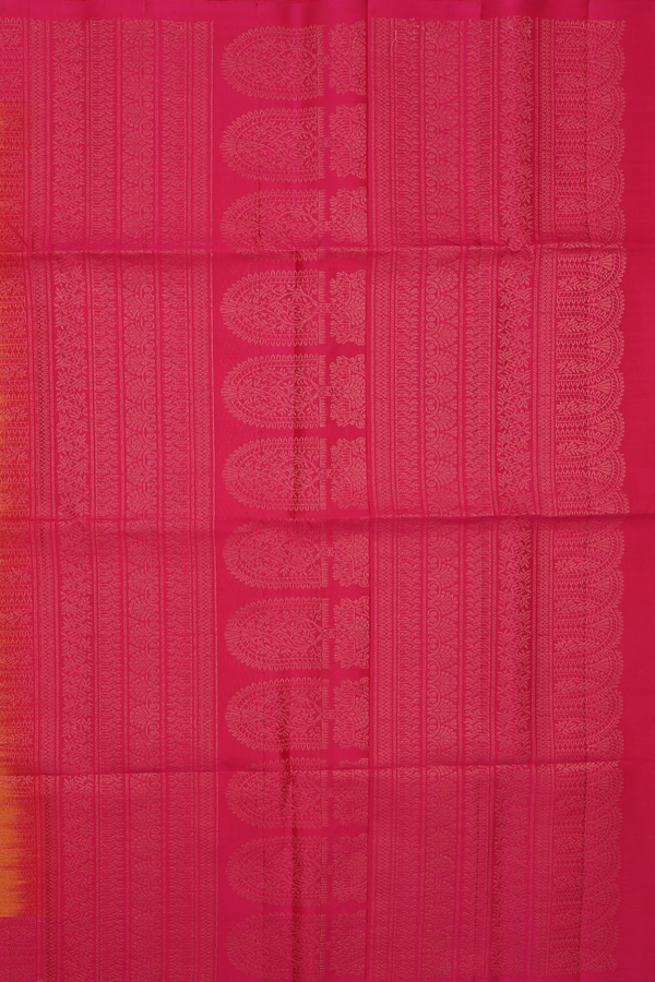 Soft Silk Saree In Ginger Orange With Zari Motifs
