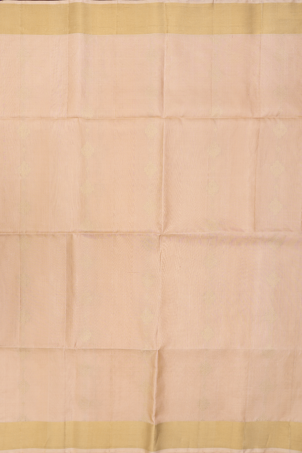 Soft Silk Saree In Biscuit Color With Zari Buttas