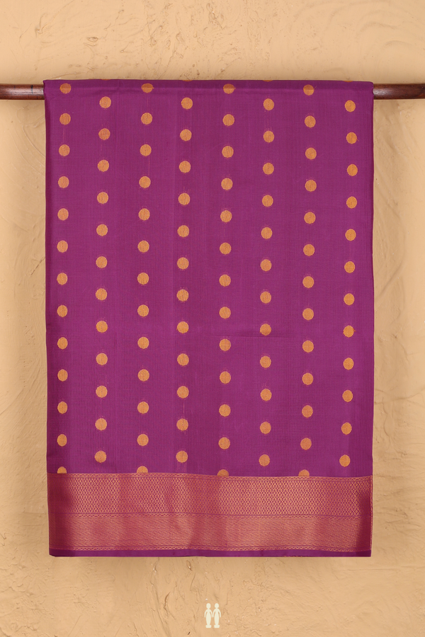 Soft Silk Saree In Grape Purple With Threadwork Buttas